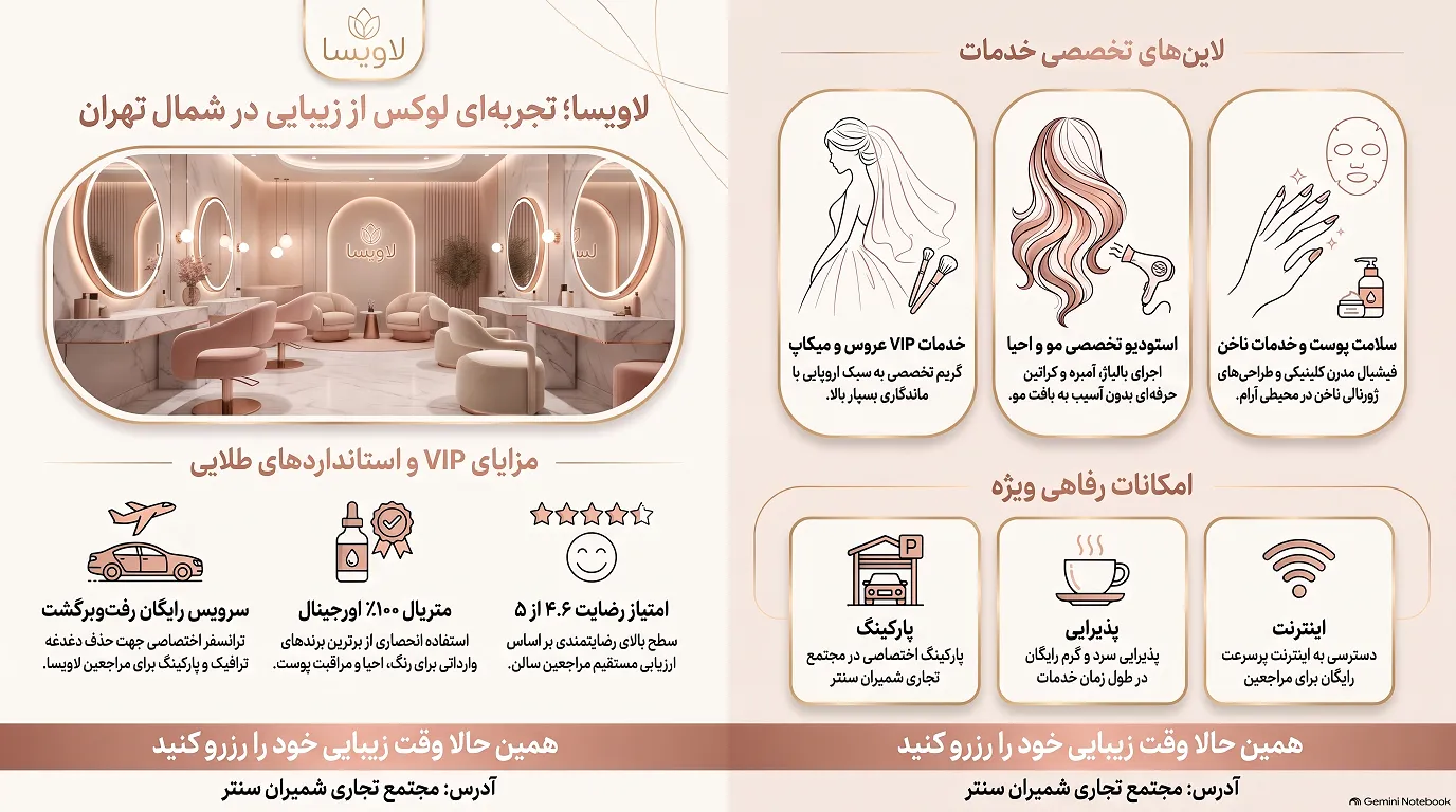 بروشور خدمات سالن زیبایی لاویسا