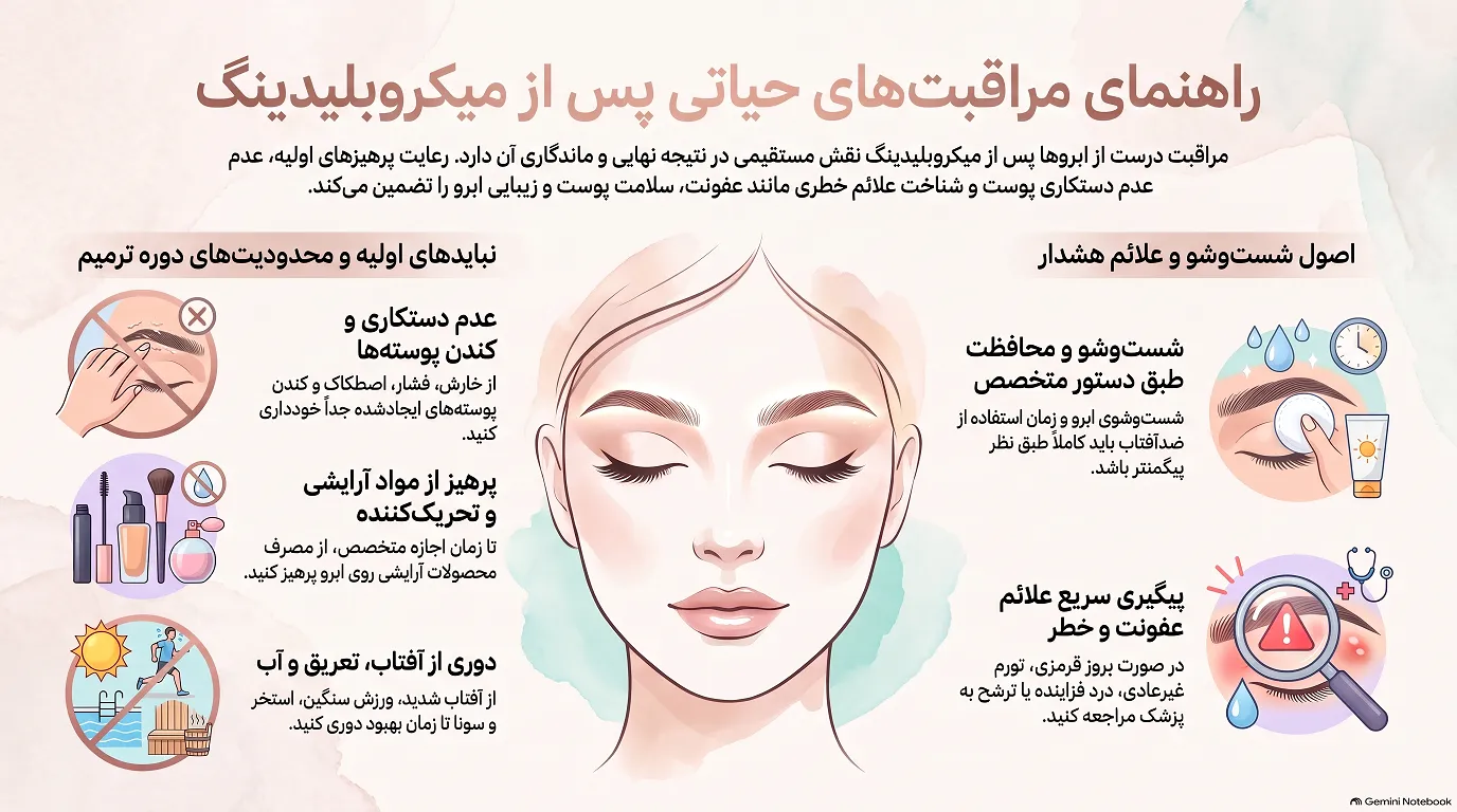 مراقبت‌های ضروری بعد از میکروبلیدینگ