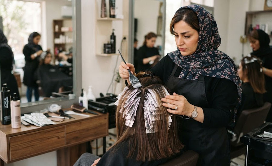 بهترین سالن رنگ مو در غرب تهران
